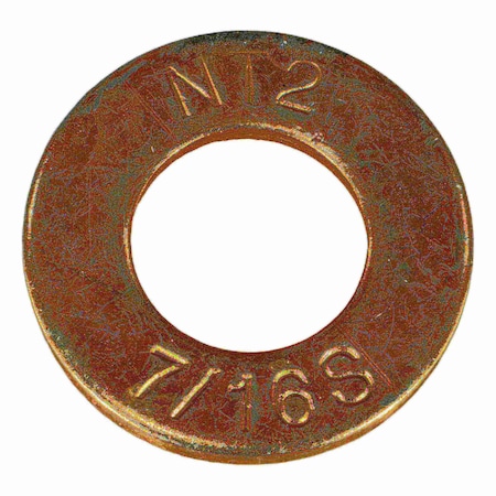 Midwest Fastener Flat Washer, For Screw Size 7/16" , Steel Zinc Yellow Finish, 20 PK 931044